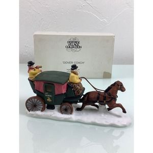 Vintage Dept 56 Heritage Village collection Dover Coach Horse & Carriage EUC